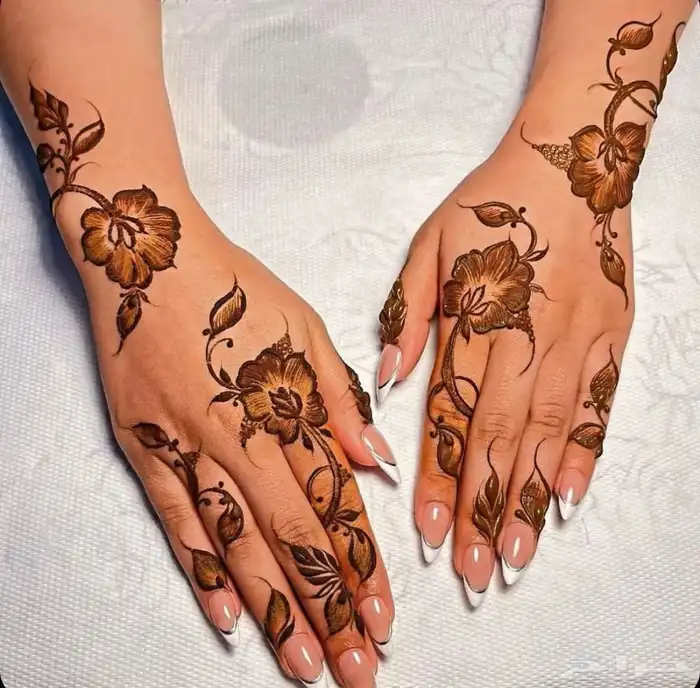 نقش حنا كبار وصغار وصبغ اسود 8