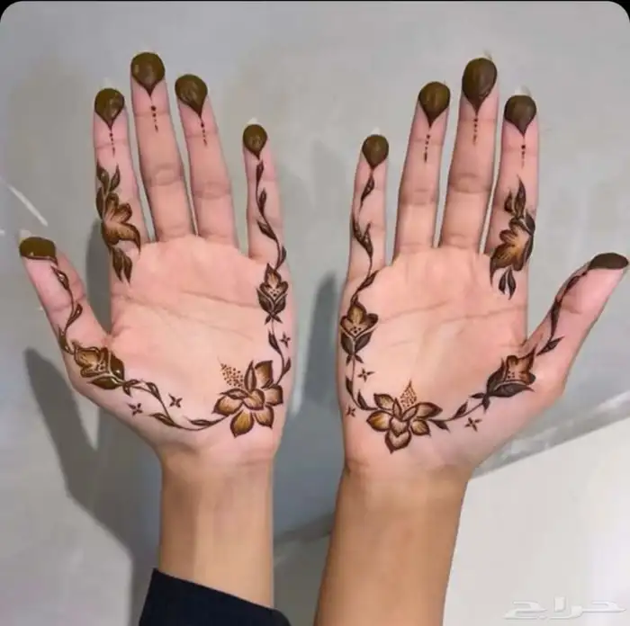 نقش حنا كبار وصغار وصبغ اسود 2