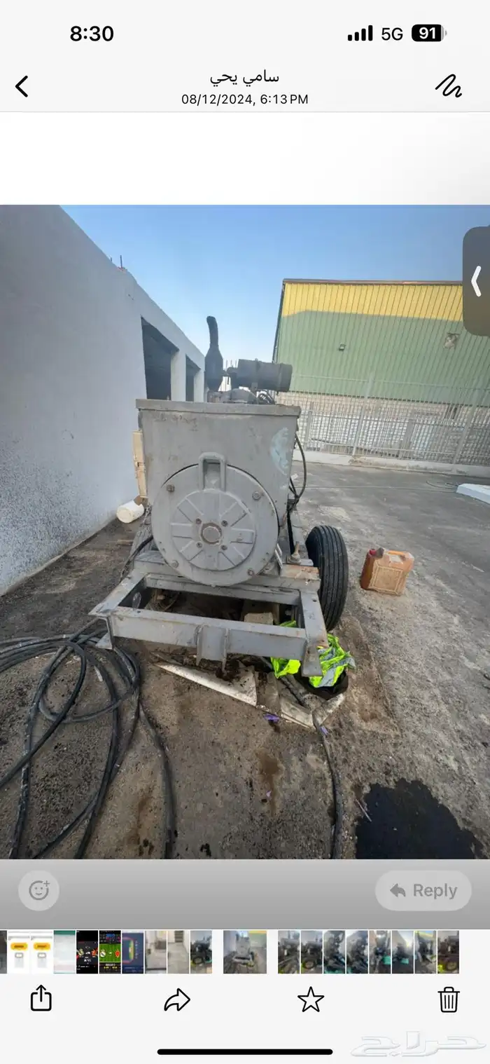 مولد متحرك على عجل بقوة 80 كيلو - 150 أمبير 1