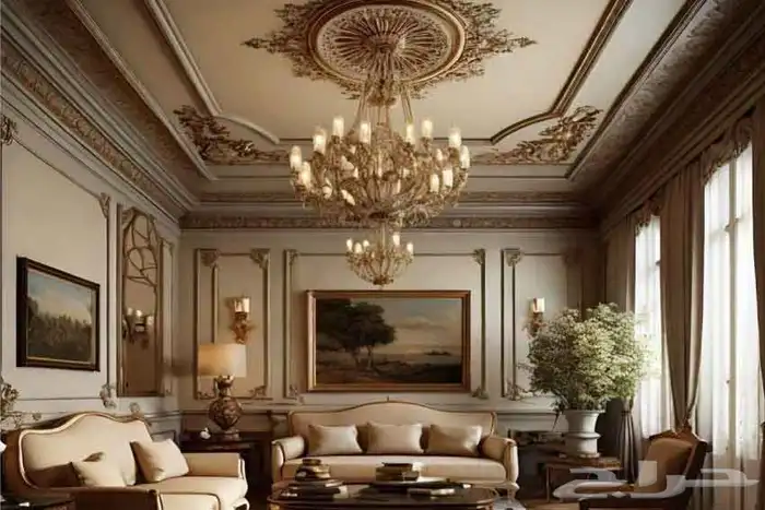 ديكور جبس مغربية جدار و سقفه 0