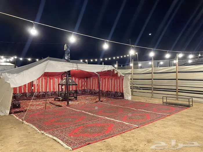 خيمه ب 100وخيمة ب 200 مع المشب ومع الحمام 5