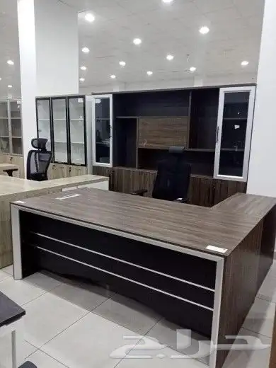 مكتب سكرتارية طقم عصرية فخم طاولة اجتماع محطة العمل موظفين 14