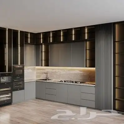 تفصيل مطابخ خشب وصاج وخزائن ورخام صناعي 0