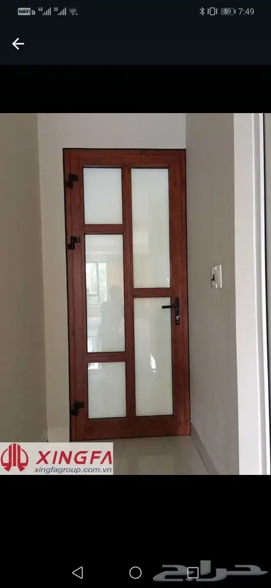 نوافذ الالمونيوم سرايا باب دبل زجاج مح عادي باب وشباك مح زجا 0