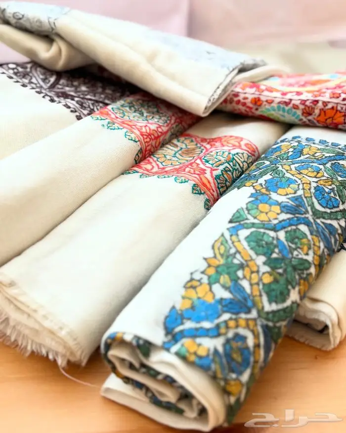 غتر الباشمينا الكشميرية المطرزة يدويا 0