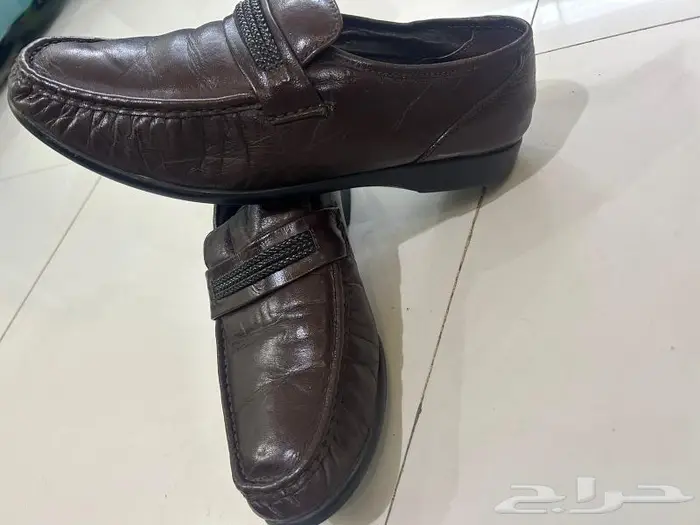 حذاء جلد طبيعي لون مميز 0