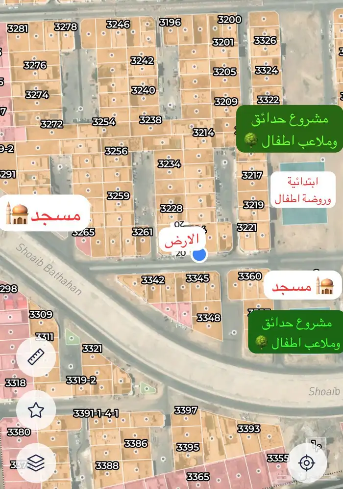 ارض سكنية للبيع في حي شوران هاء افضل موقع 0