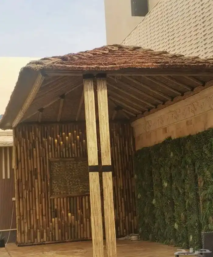 مظلات البامبو والقش والخيزران والسعف 0