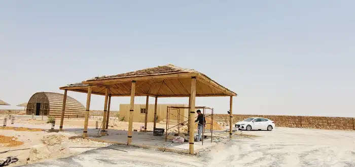 مظلات البامبو والقش والخيزران والسعف 13