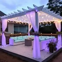 مشب نار قرميد جمالون قماش ملكي 8