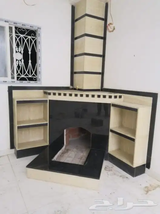 مشب نار قرميد جمالون قماش ملكي 2