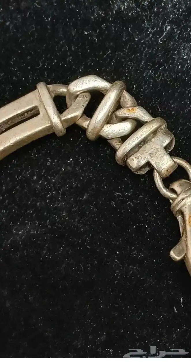 سوار اسوارة فضة ثقيلة Chunky Flat Fence Chain 5