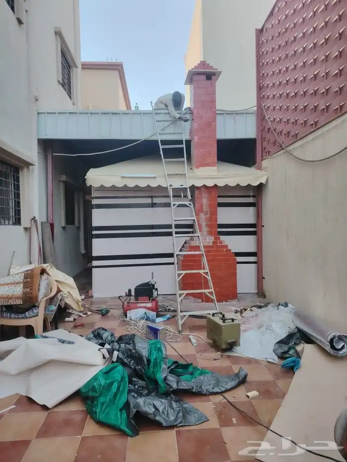 مشب نار قرميد جمالون قماش ملكي 9