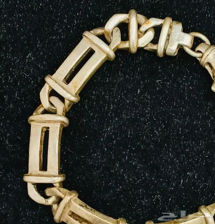 سوار اسوارة فضة ثقيلة Chunky Flat Fence Chain 3