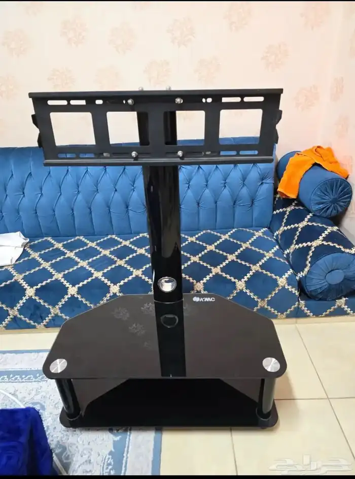 طاولة مع حامل شاشة اسود 0