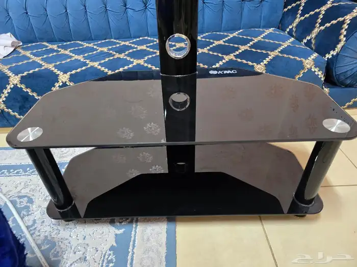 طاولة مع حامل شاشة اسود 1
