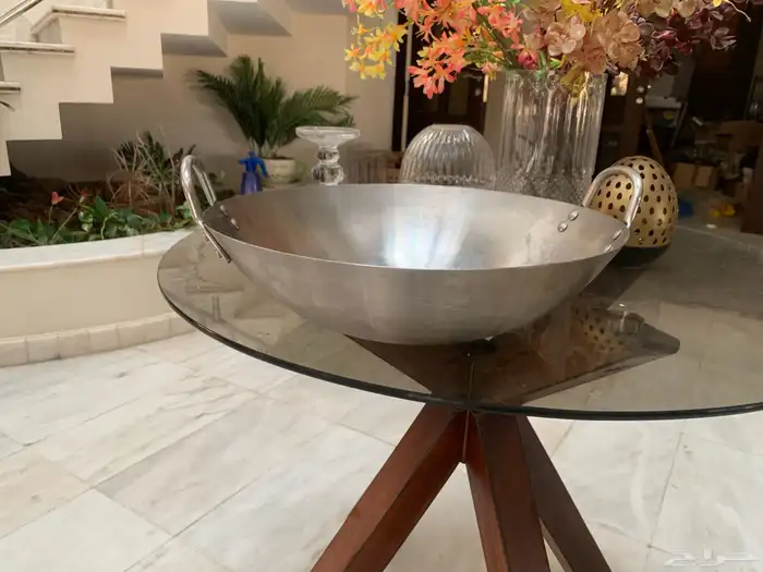 مقلاة ستيل كبيرة ( ستانلس ستيل ) ثقيلة 0