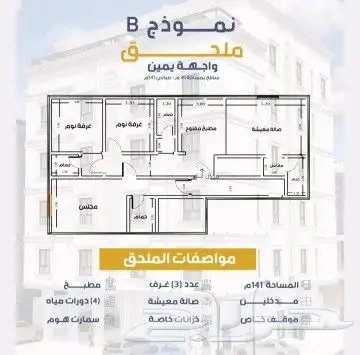 شقق 2و3و4 غرف وملاحق للاستثمار في السلامه تحت الإنشاء كاش 10