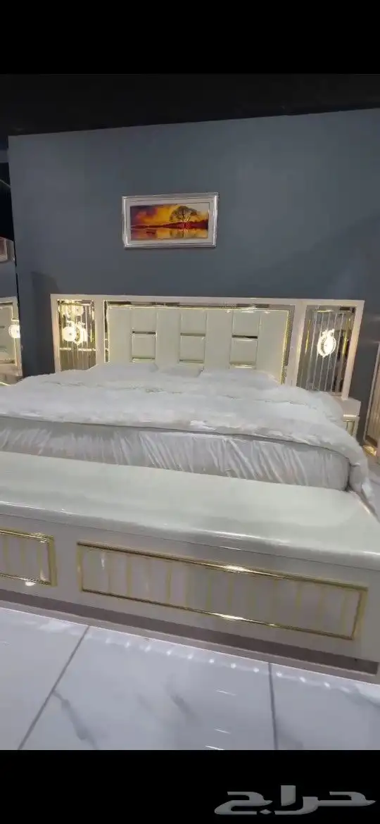 اجمل غرف نوم مع اناره رومنسيه 1