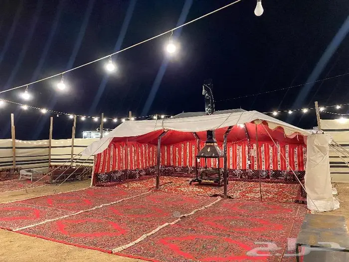 خيمه ب 100 وخيمه ب 200 مع المشب ومع الحمام 10