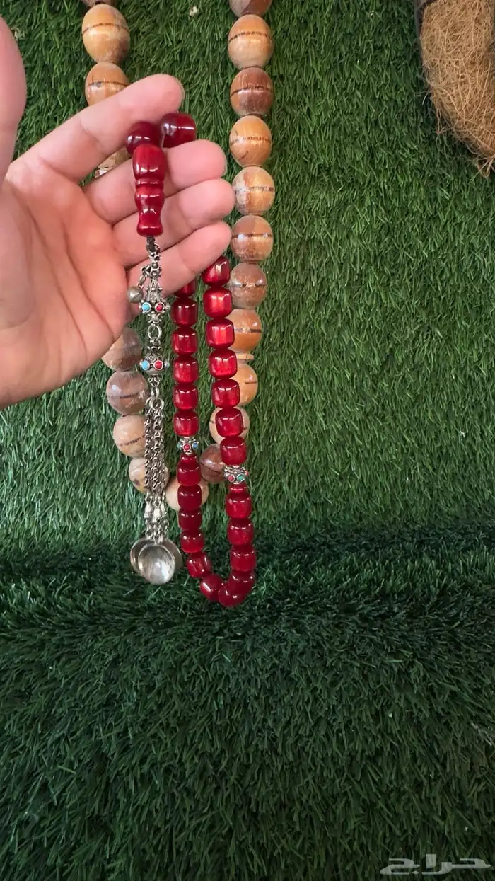 سبحه مسكي ألماني مسباح خواتم فضه احجار كريمة سبح إكسسورارات 3