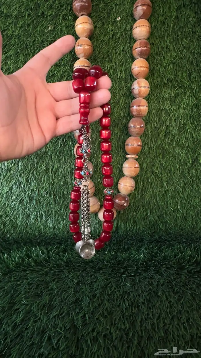 سبحه مسكي ألماني مسباح خواتم فضه احجار كريمة سبح إكسسورارات 1