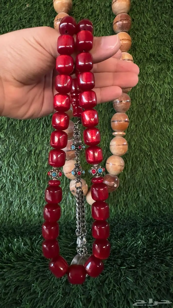 سبحه مسكي ألماني مسباح خواتم فضه احجار كريمة سبح إكسسورارات 2