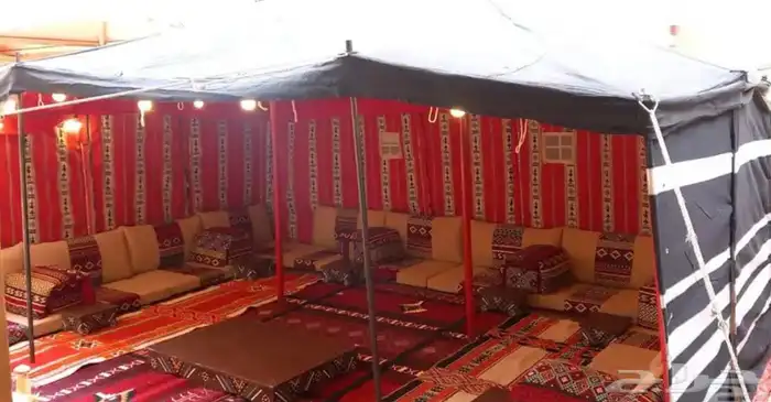 تأجير خيام وجلسات شعبيه وطاولات وكراسي وخدمة ضيافة وافتتاح 12