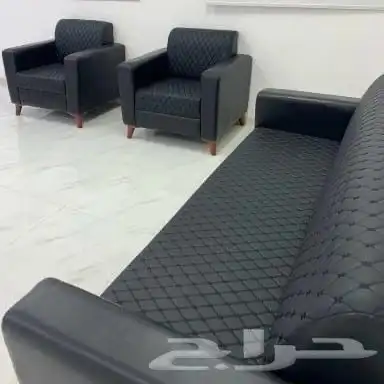 كنب جديدة مكتبي كل الوان طاولة اجتماع كراسي انتظار 3 مقعد 11