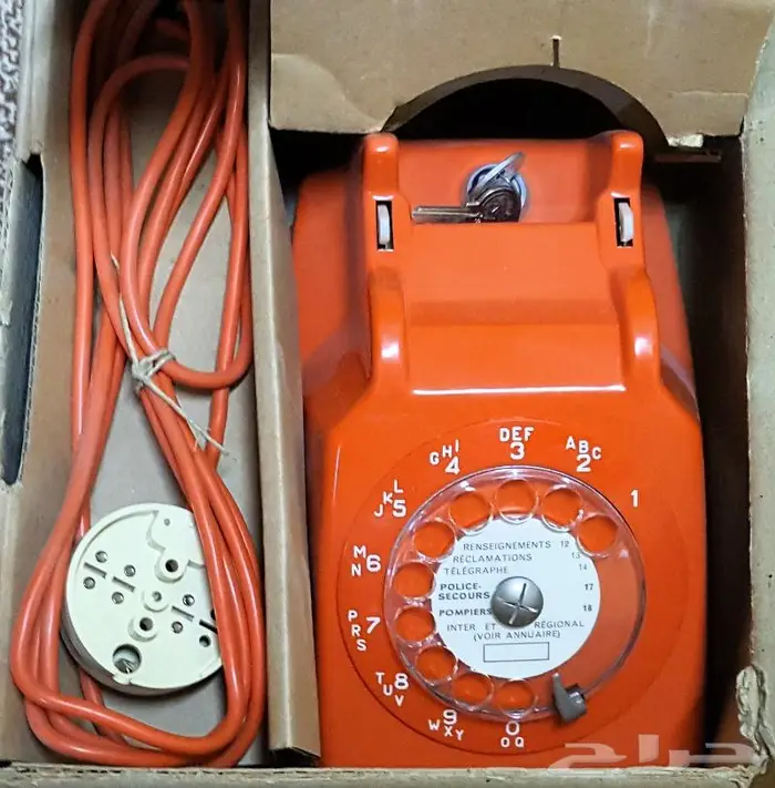 هاتف أبو قرص اريكسون فرنسي 1979 جديد بالكرتون 0