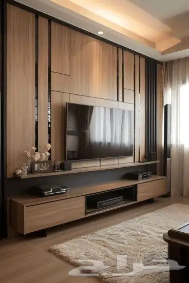 شيبور ديكور تلفزيون بديل خشب 8