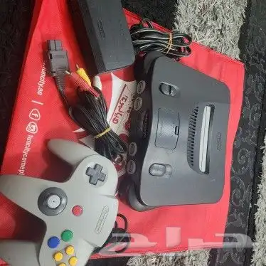 جهاز نتيندو 64 بحالة ممتازة nintendo 64 8