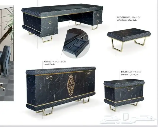 مكاتب مدير إدارة اثاث مكتبي فخم و مودرن طقم مكتب سكرتارية 0