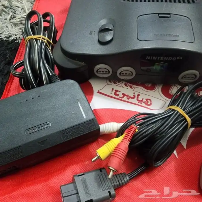جهاز نتيندو 64 بحالة ممتازة nintendo 64 4