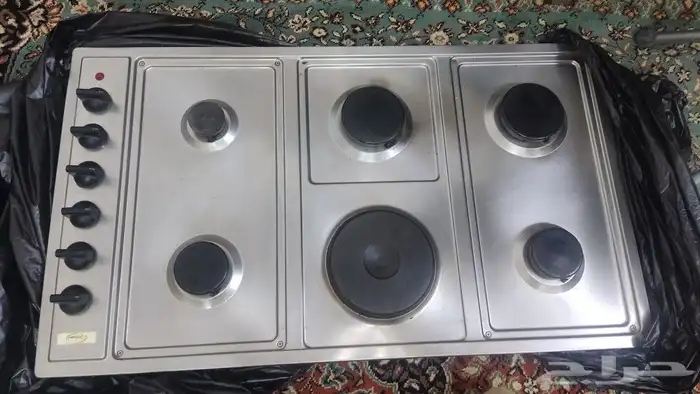 فرن مسطح غاز وكهرباء 6عيون5غازوعين كهرباء 1