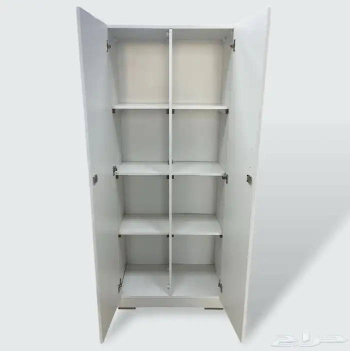 دولاب رفوف بابين مع قفل 0