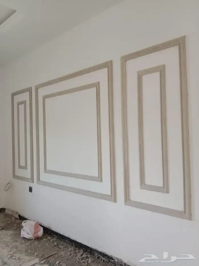 تركيب جبسم بورد جدران برواز شاشات متعددة تصميم 9