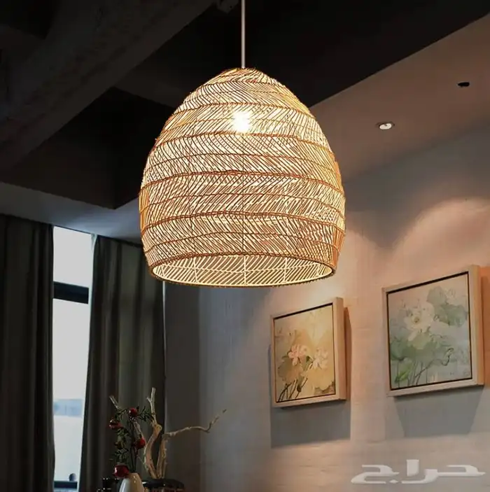 رول حصير ولمبات خيزران 5