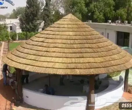 مظلات خيزران بامبو قش_افريقي جلسات خيزران سواتر خيزران 4