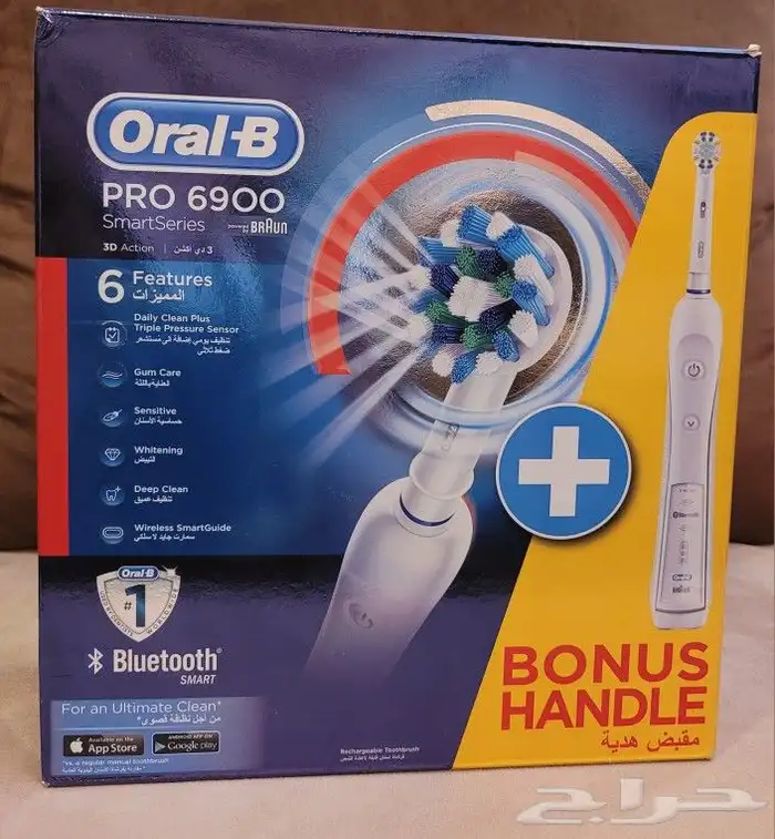 فرشاة أسنان أورال-بي برو 6900 سمارت سيريز كروس أكشن الكهربائ 1