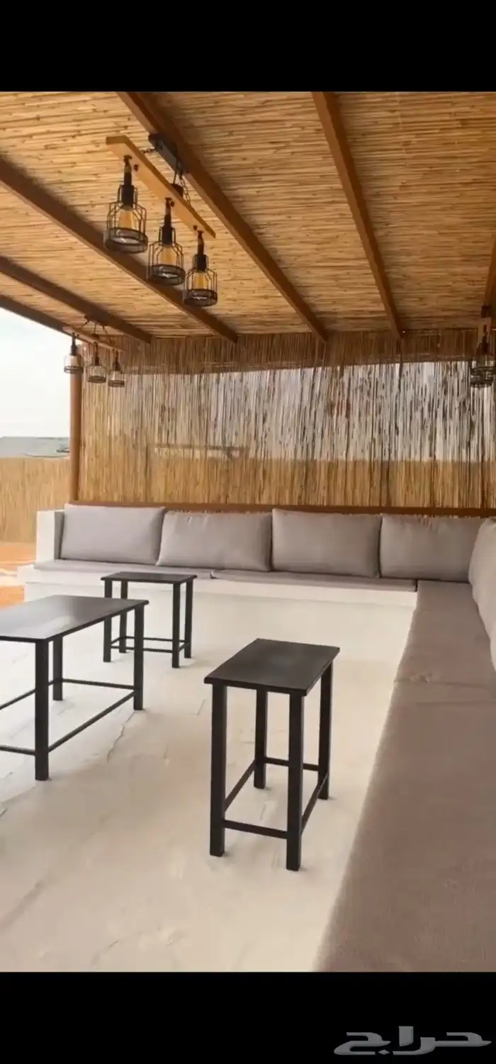 مظلات خيزران بامبو قش_افريقي جلسات خيزران سواتر خيزران 8