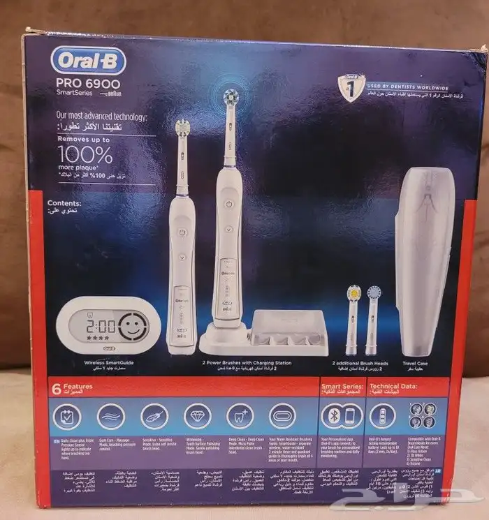 فرشاة أسنان أورال-بي برو 6900 سمارت سيريز كروس أكشن الكهربائ 2