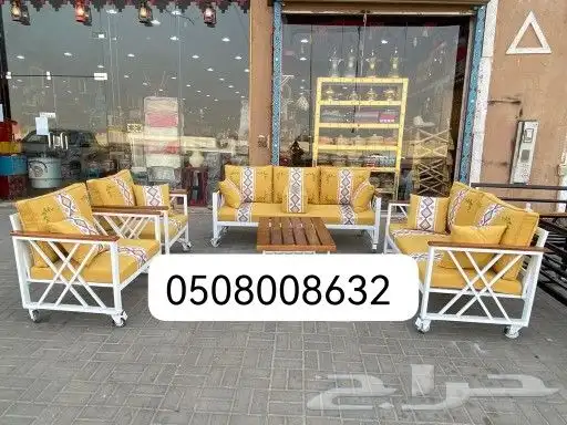 كراسي حديد خارجية جلسات مراكيز احواش استراحات شاليهات كراسي 9