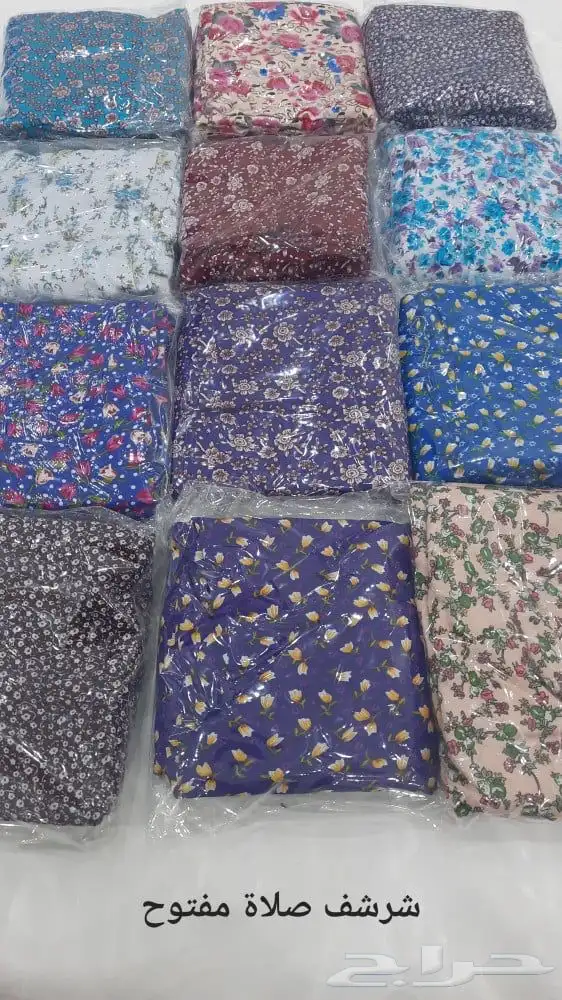 اقمشة قطن باللفه شراشف صلاه مفتوح بالجمله 2