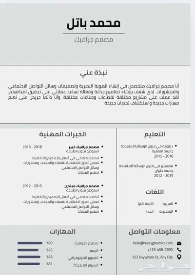 تصاميم سيفي CV عرض خاص محدوده لمدة 24 ساعه و ينتهي 0