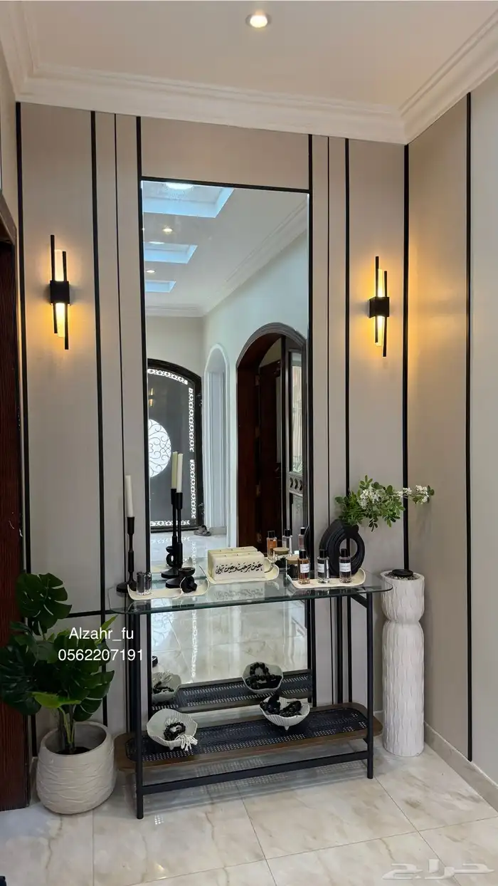 ديكور مدخل شيبورد وقروف ومرايه 0
