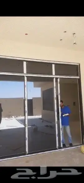 المنيوم زجاج مرايا واجهات زجاج درايش باب المنيوم واجهه زجاج 23