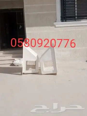 غطاء مكيفات فيبر جلاس. خارجي مع تركيب شفات شبابيك طارد الحما 2