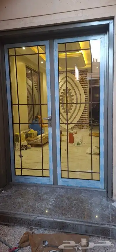باب المنيوم بجميع الالوان 0