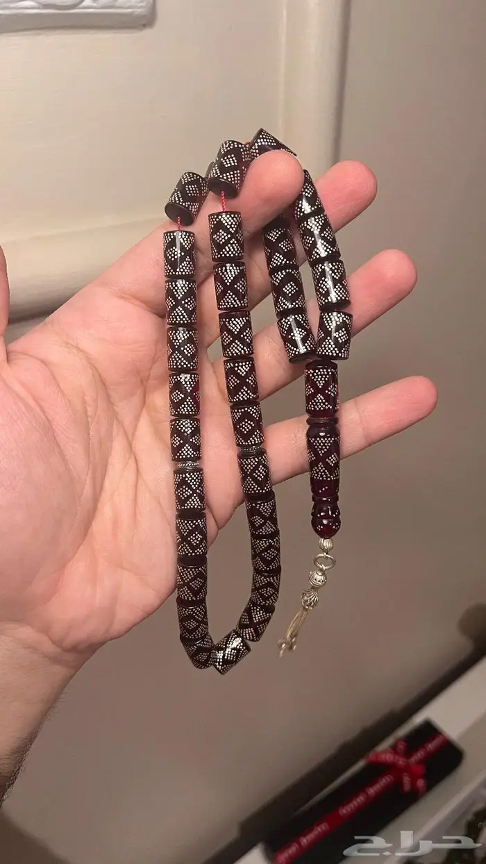 كهرمان احمر طبيعي بالفضة 7